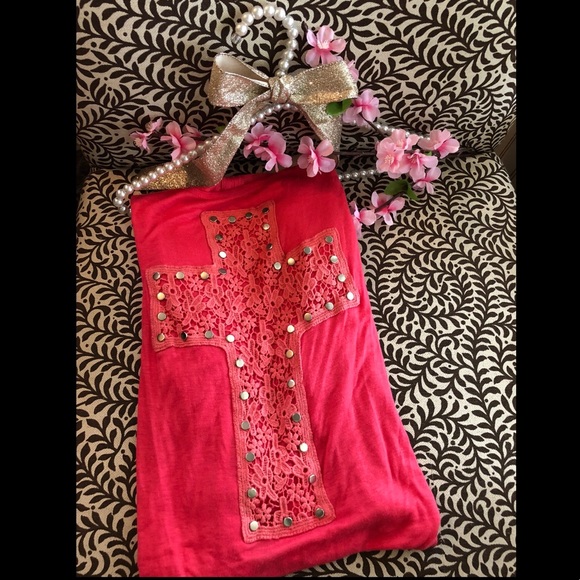 Lace Studded Cross Tunic - Picture 1 of 3